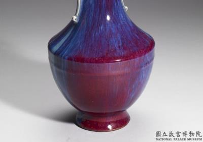 图片[2]-Vase with two handles in imitation Jun-ware glaze, Qing dynasty, Qianlong reign (1736-1795)-China Archive